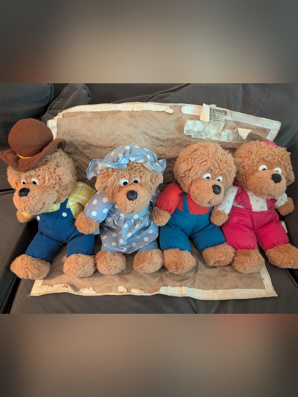 Vintage Berenstain Bears Plush Complete Set 4 Chosun Family